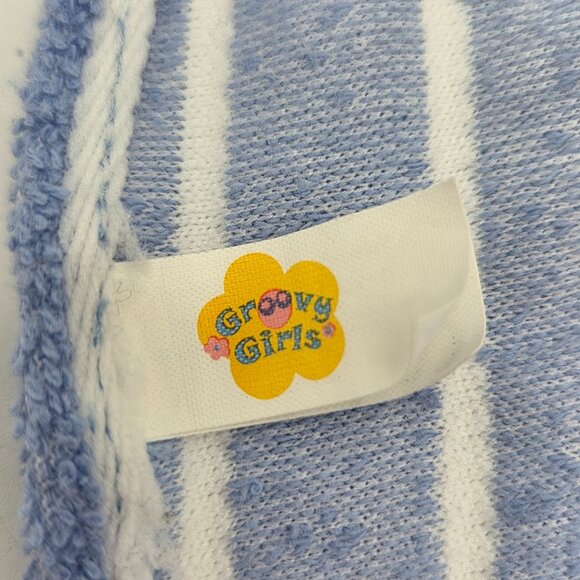Groovy Girls Blue & White Striped Mini Beach Towel - Picture 2 of 6